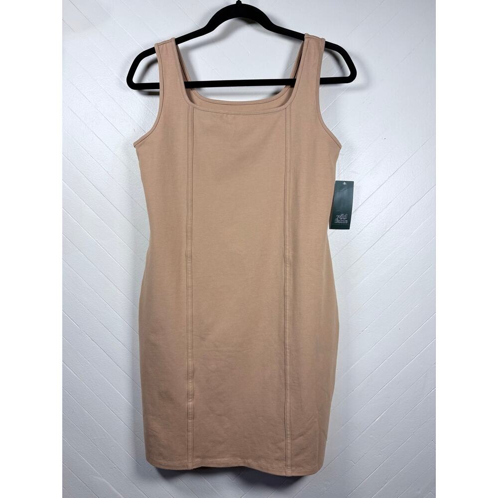 Wild Fable Beige Tan Summer Mini Dress Form Fitting New with Tags Women's XL
